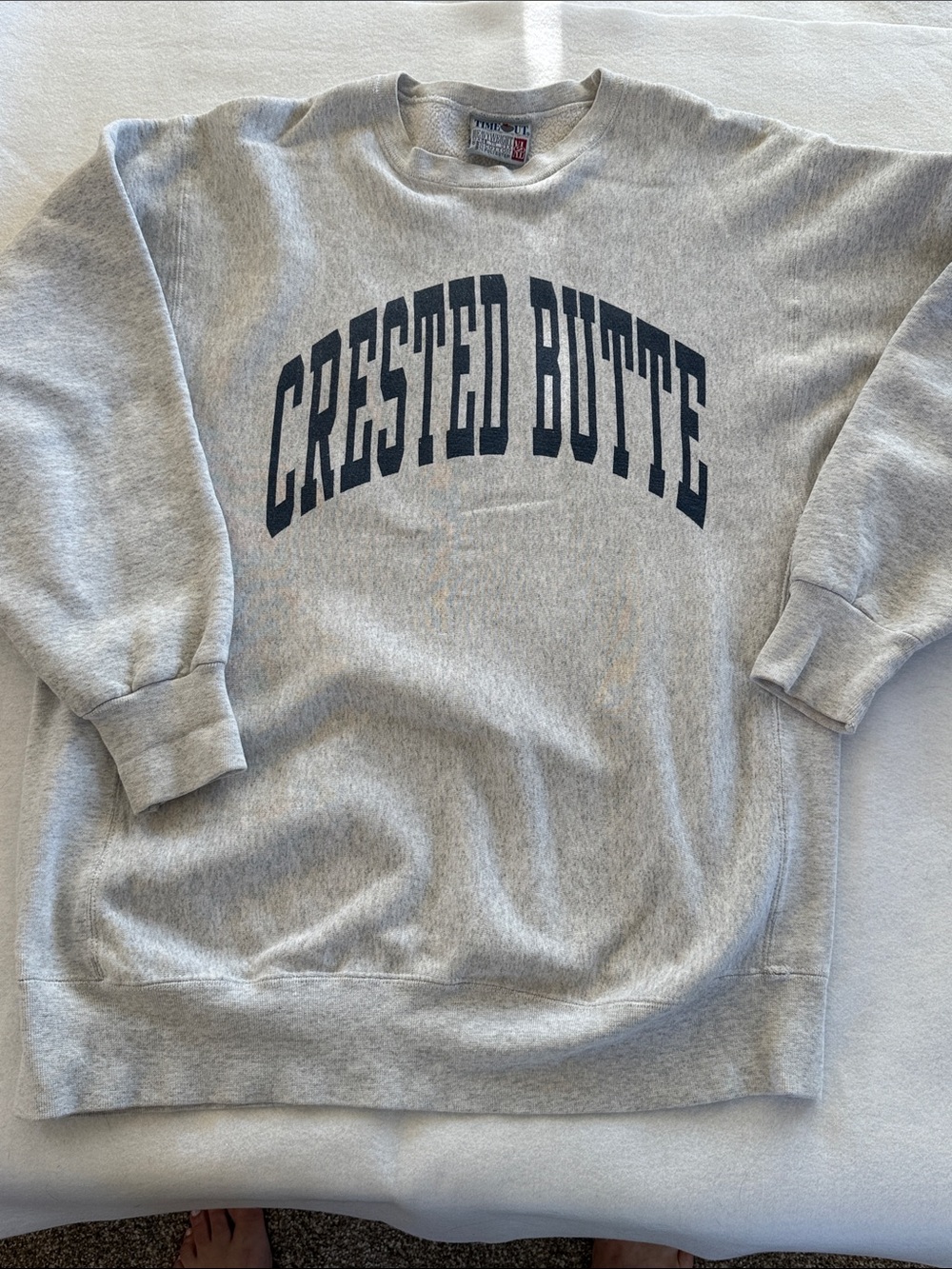 Gray 'Crested Butte' Crewneck Sweatshirt